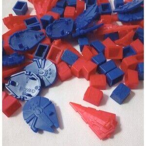 Star Wars Monopoly Classic Trilogy Edition 1997 Red/Blue Plastic Pieces